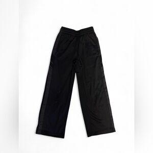 Tek Gear Boys Black Track Pants Gray Stripe Size Small 8 FLAWED